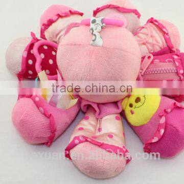 Plush Toy Bunny In Dress and Jeans Stuffed AnimalBaby Kids Learn To Wear Clothes Education Toys Doll Gift photo-2
