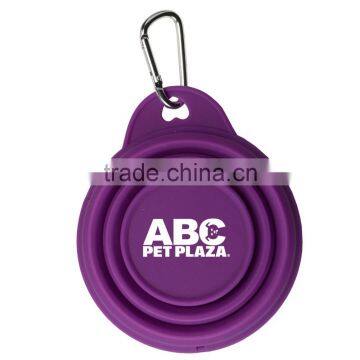 Collapsible Pet Bowl - 4" Diameter Soft Flexible Silicone Bowl, 8 Oz. Capacity and Collapses Flat for Easy Storage photo-2