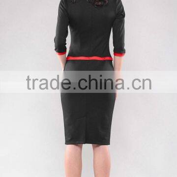 Elegant Contrast Ladies Office Suit Fashion Stylish Woman Suit 2015 photo-5