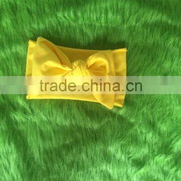 Hot Sale Kids Bright Color Hairwear Chiffon Cotton Bowknot Headband Children Baby Craft Hairband photo-5
