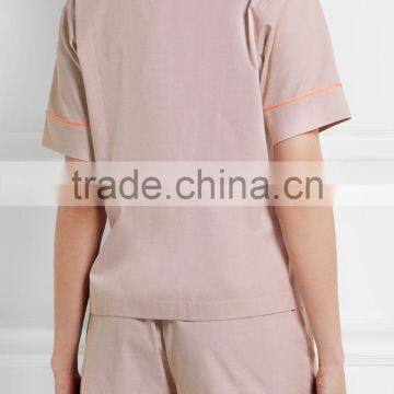 2017 New Style Simple Design Custom Cotton/hemp Pajamas photo-2