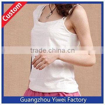 Comfortable blank vest top ladies white vests pattern