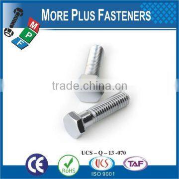 Made in Taiwan High Quality Stainless Steel Hex Bolt Hexagon Bolt Hex Head Bolt