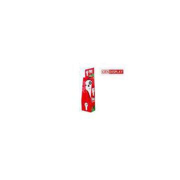 Red Drink Cardboard Display Stand Tower For Supermarket