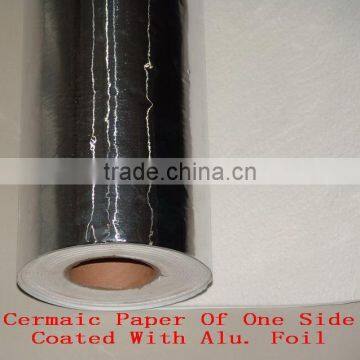 Ceramic paper of one side coated with Alu. Foil