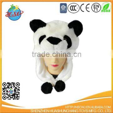 plush panda head hat