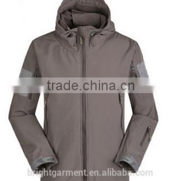 Grey Color Popular Tactical Warm Windproof and waterproof softshell fleeceJackets