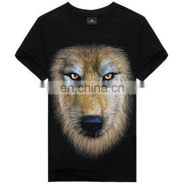 Animal print softtextile 3d printing t-shirt,wholesale t-shirt softtextile