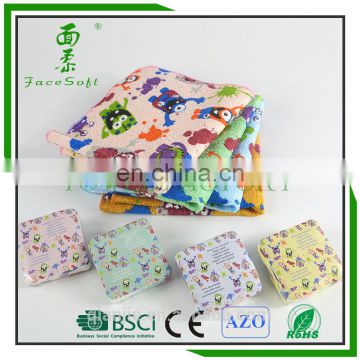 100% cotton Magic compressed face towel with customized design silk screen printing for Promotion and Gift to Kids or Adult