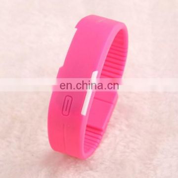 Candy colorful lightweight silicone sport wristwatch with LED digital screen