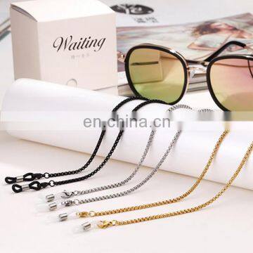 Stainless steel glasses chain glasses hanging rope titanium steel retro jewelry chain