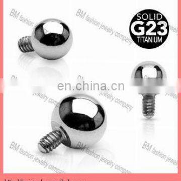 Grade 23 Titanium Internally Threaded Dermal Anchor Ball Top