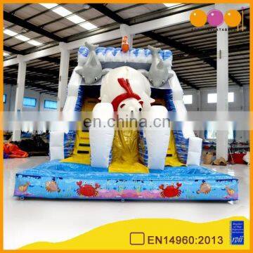 AOQI competitive price Arctic Ocean inflatable Polar Bear Pattern water slide for kids and adults