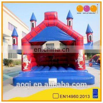 AOQI classical design red jump bouncer castle small inflatable indoor bouncer for sale