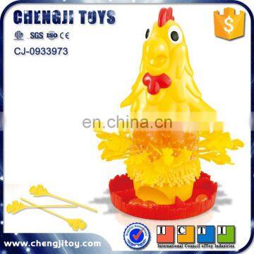 Funny board game cartoon hen plastic toy chicken lays eggs