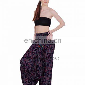 Genie Jumpsuit Aladdin Purple Spiral Print Cotton Harem Pant Aakriti Gallery