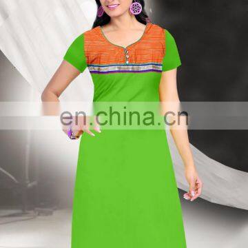 New traditional cotton kurits for girls / new neckdesign pattern kurtis