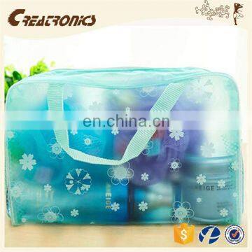 CR passed european test small elegant fresh floral small pvc bag waterproof cosmetic bag