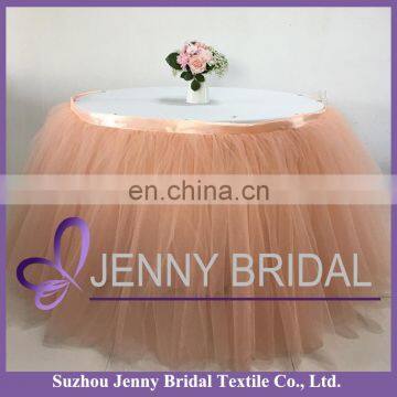 TC091#35 skirt for round table organza table skirt gathered table skirts