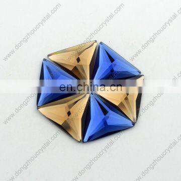 Flat Back Glass Stones Triangle Mirror Stones For Jewelry Ornament