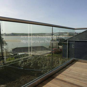 Aluminum U Channel Base Glass Railing Terrace Fence for Balcony photo-2