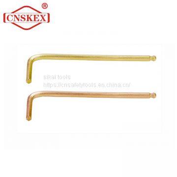 non-sparking tools wrench hex key with ball high quality Al-cu 10mm