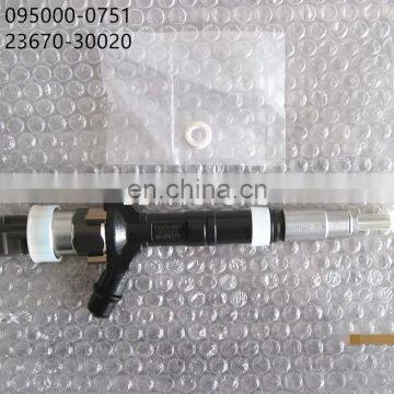 Genuine new common rail injector 095000-0751 for diesel injector 23670-39025,23670-30020