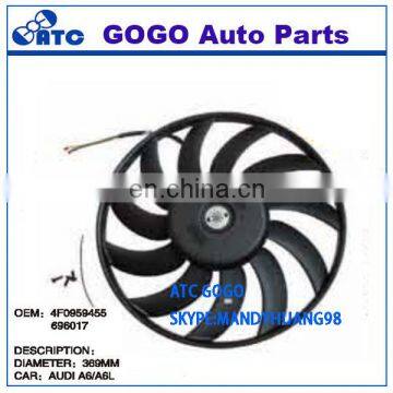 Cooling Radiator Fan 280mm 200W Secondary Right Side For A-UDI A6 C6 4F 06-11 4F0959455  14881887  AU3117104