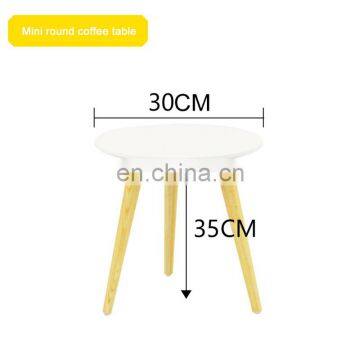 Triangles and Round White Solid Wood Side Coffee Table Modern Nordic Oval Oak Coffee Table for Office and Home photo-7