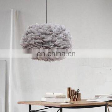 Fashion Modern Feather Chandelier Light Cloud Pendant Hanging Lamp for Home photo-3