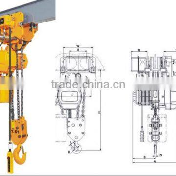 1ton High quality electric chain hoist HHBB electric chain hoist chain hoist