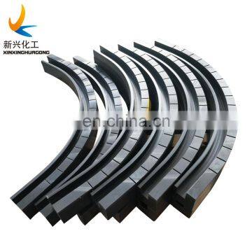 Curve UHMW-PE polyethylene plastic chain guides rail or corner track