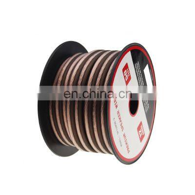 Frosted Flexible Transparent Red 12AWG Speaker Cable 50ft photo-4