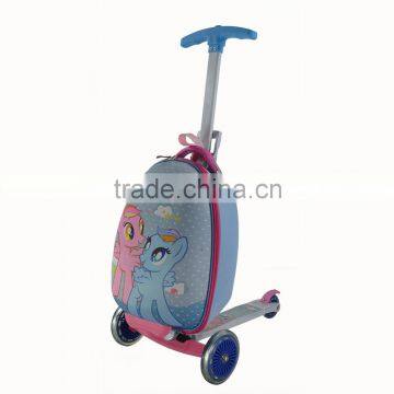 Muti-function trolly luggage scooter for kids