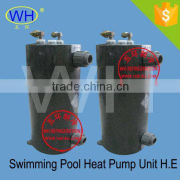 ISO approved 6.0HP titanium evaporator for aquarium chiller, heat pump evaporator