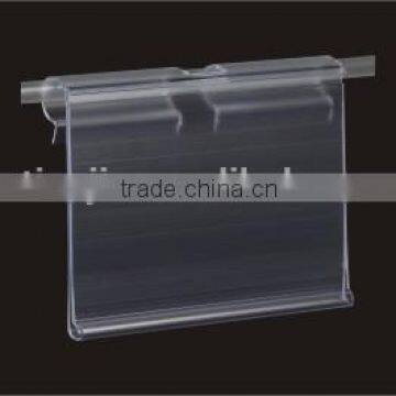 Supermarket display plastic data strip