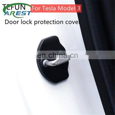 For Tesla Model 3 Model X Y Door Lock Protection Cover Rust Proof Cover Modification Accessories Decoration