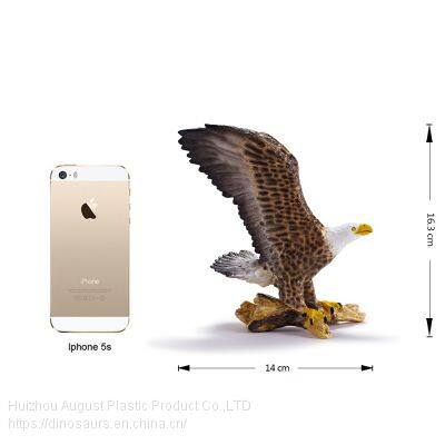 Custom Bald Eagle Figurine Home Office Decoration Eagle Animal Model Toy Soft Vinyl Wildlife Animal Action Figure Feng Shui photo-5