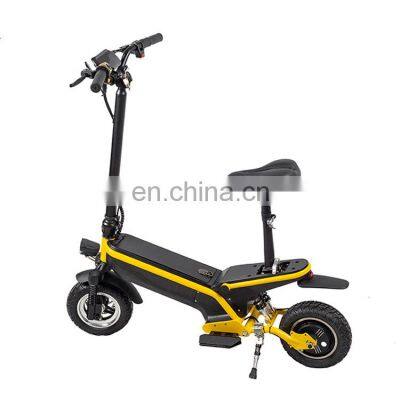 Hot Selling Adult Electric Bicycle With Seat Portable Folding Shock Absorbing Lithium Battery Scooter