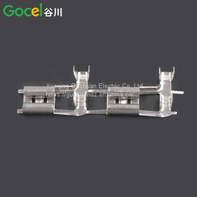 6.3 Flag Plug Spring Straight With Direct Feeding Brass Tinned Connector photo-4