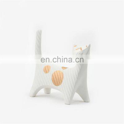 Modern Luxury Gold Ceramic Cat Egypt Style Animal Sculpture Decor Home Accessories photo-2
