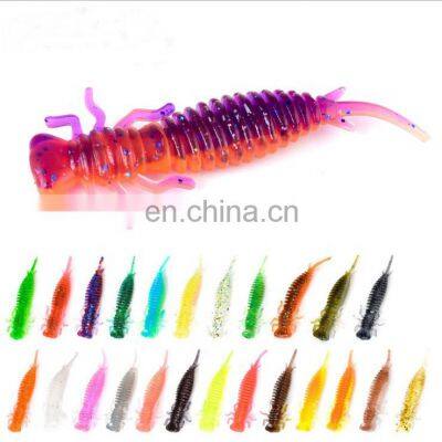 Larva Soft Lures Fishing Worm Silicone Bass Pike Minnow Swimbait Jigging Plastic Baits 50mm 76mm 89mm Artificial Lures