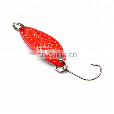 Cheap Price colorful 3g single hook hard metal mini spoon fishing lure