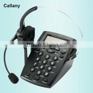 corded telecommunication dial pad headset telephone