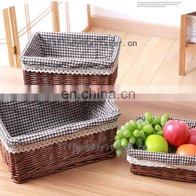 Wholesale custom willow material hottest sale wicker basket for desk