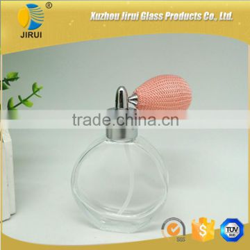 50ml round clear glass perfume bottles with ball pump