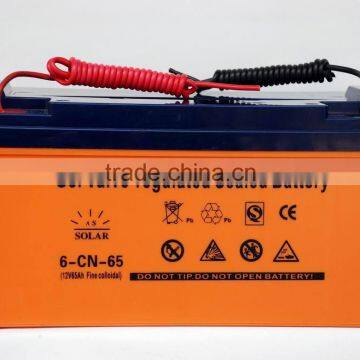 Maintenance Free Deep Cycle 65A 12V Gelled Solar Battery