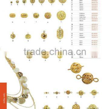 Brass filigree jewelry finding