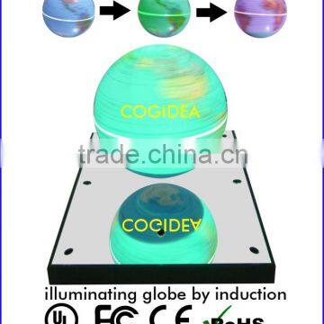 2015 new magnetic levitation device floating world map globe mirror base decoration