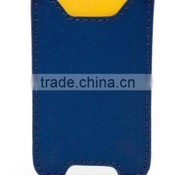 Slip on Bright Color Leather Phone Case With Cut-out to Charge Plain Genuine Leather Phone Sleeve for Iphone 5 6 Custom Logo photo-2